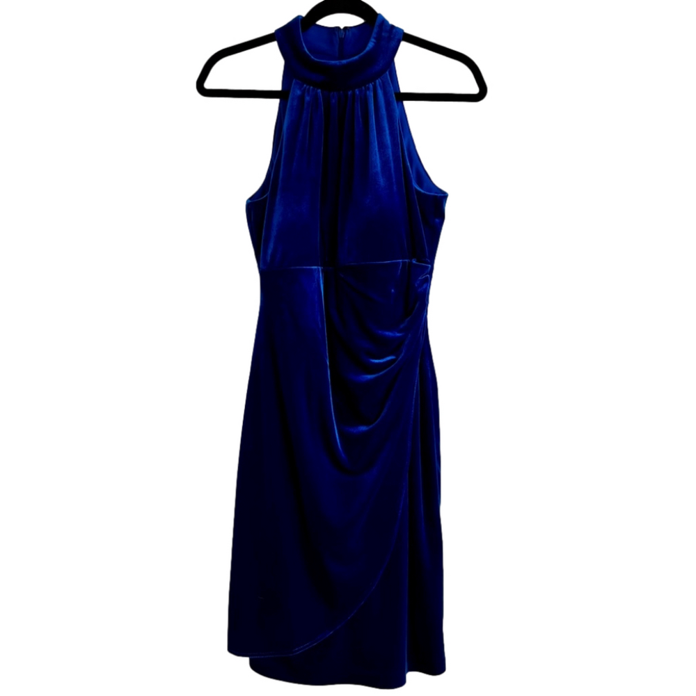 Women's Vince Camuto Blue Velvet Dress Size 6